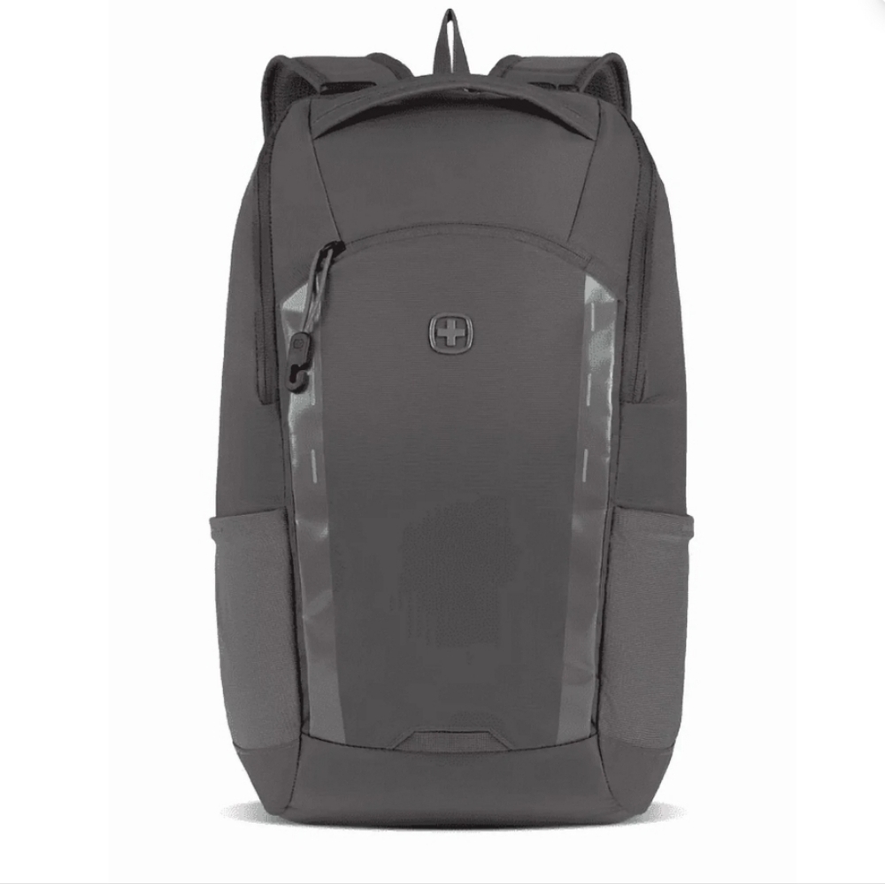 SwissGear Discreet 15 inch Laptop Backpack Charchoal Gray Padded laptop sleeve